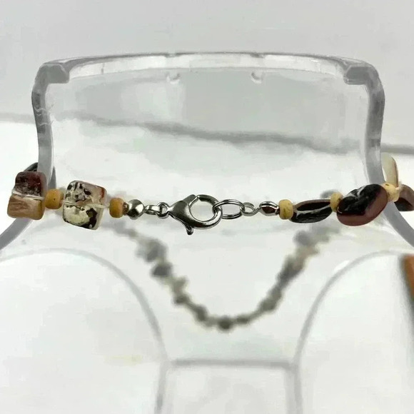 Natural Shell Square Beaded Necklace 18" Assorted Seashell - Picture 4 of 15